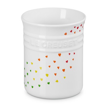 LE CREUSET -瓷器器皿座1L (繽紛愛心白-無盒)