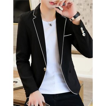 西裝男士外套秋季新款韓版修身單西休閑上衣帥氣潮流小西服兩件套