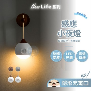 隔日到貨🔥感應小夜燈 磁吸夜燈 小夜燈 人體感應 USB充電夜燈 床頭燈 壁燈 感應燈 LED夜燈