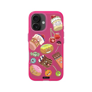 iPhone 16 Clear 粉漾桃 - 航海王 One Piece - 貼紙系列-蛋糕島甜點