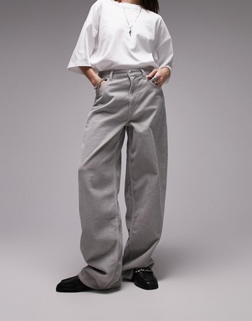 Topshop cord lowslung boyfriend in grey