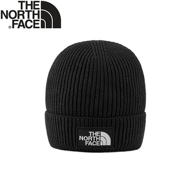 【The North Face LOGO保暖針織帽《黑》】8CHE/毛帽/針織帽/雪帽/登山帽/男女/保暖帽