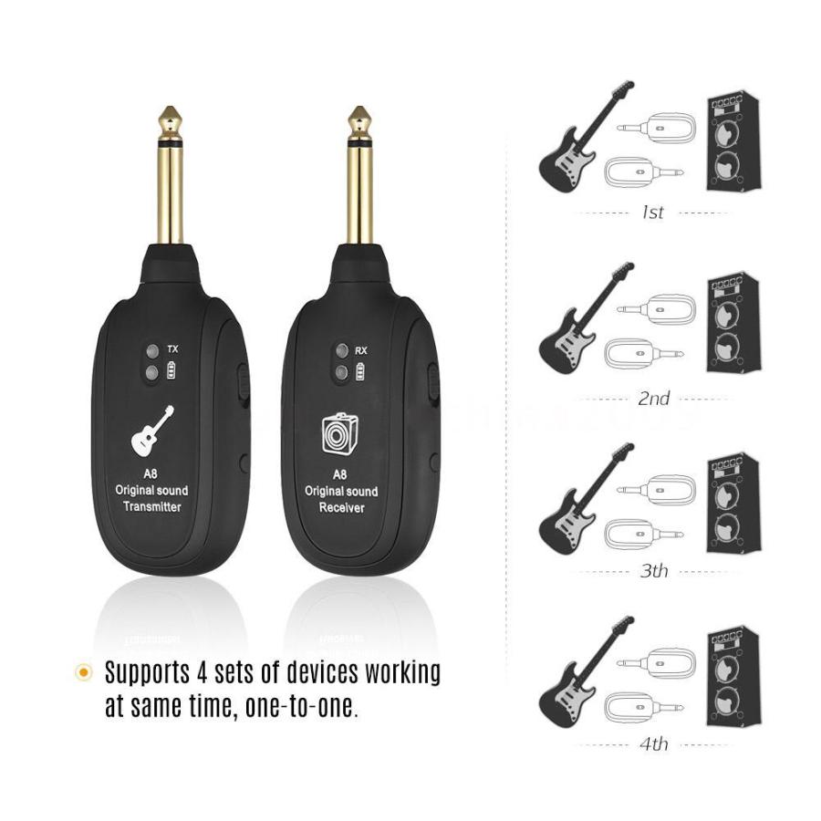 楽器 ギター エレキ ベース ワイヤレス システム UHF トランスミッター