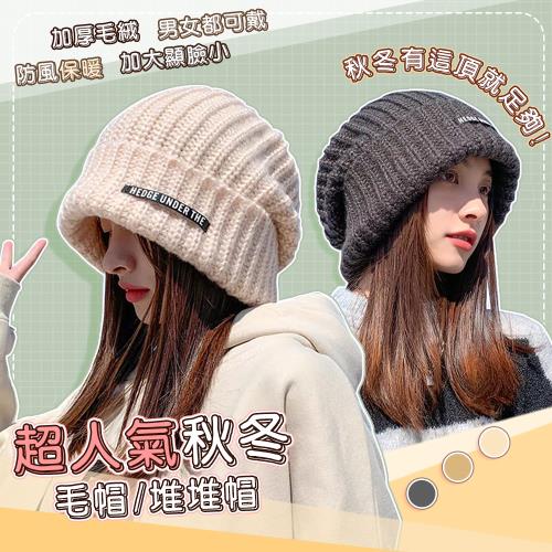 QIDINA 秋冬必備男女可戴保暖毛帽-1HX款