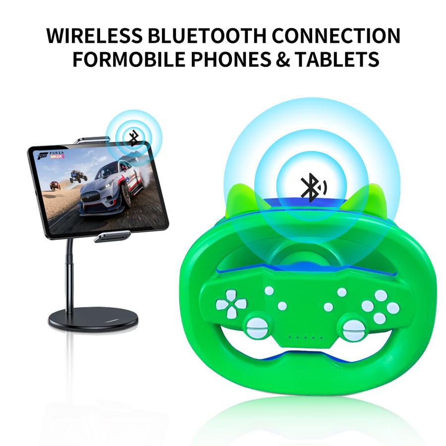 NBCP Wireless Racing Wheel, Game Steering Wheel Multi-Platform for Nintendo  Switch PC PS4 PS3 Ios and Android phones, tablets Racing Game