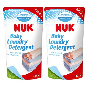 NUK 嬰兒洗衣精補充包 750ml 無螢光劑添加 無化學殘留 無需額外柔順劑  2包