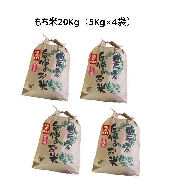 もち米  20kg (5kg×4袋) ]　令和5年産　福岡県産　農家直送　送料無料　新米