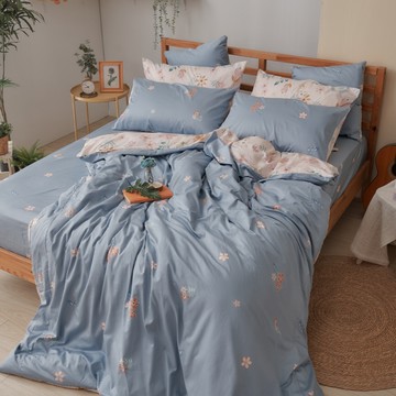 戀家小舖【微風花韻】 單人床包枕套三件組 100%精梳棉 台灣製造