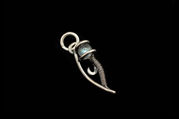 【水晶系列】拉長石纏繞墜飾 純銀迷你版 _ 流波印象