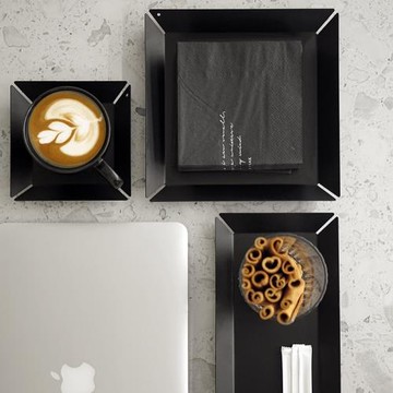 北歐風格桌面組合收納盤 鐵質折邊托盤 玄關鑰匙盤 ins風雜物盤