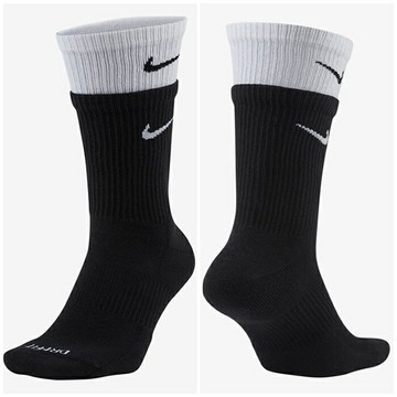 NIKE Everyday Plus Cushioned DD2795011 中筒襪 雙層黑白【iSport愛運動】