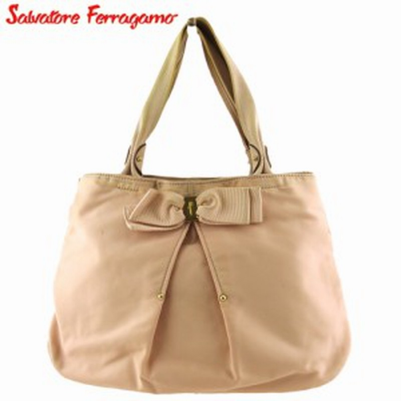 中古】フェラガモヴァラ リボン/VARA RIBBON トートバッグ