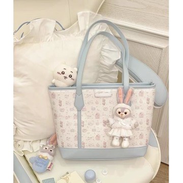 小眾高級印花托特手提包包2024新款大容量百搭通勤單肩