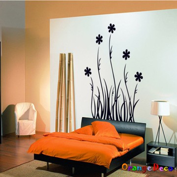 【橘果設計】花叢蝴蝶 壁貼 牆貼 壁紙 DIY組合裝飾佈置