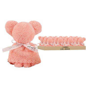 小麥購物 小熊毛巾 Y565 25g  蜜桃粉  15條