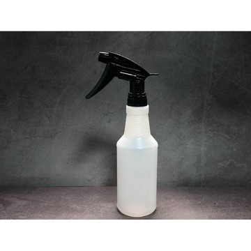 黑 台灣製造耐酸鹼噴頭＋HDPE 500ml瓶｜NBR耐油橡膠｜316不鏽鋼彈簧｜強酸強鹼清潔劑專用噴瓶