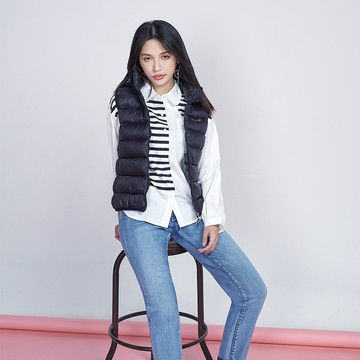 VICTORIA條紋拼接襯衫V15083-80