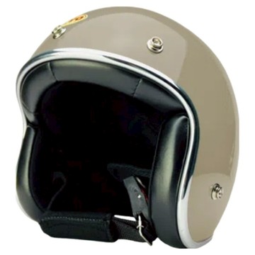 EVO 精裝銀邊款復古騎士安全帽 附冰絲面罩 顏色隨機  L(57~60cm)  荒野綠