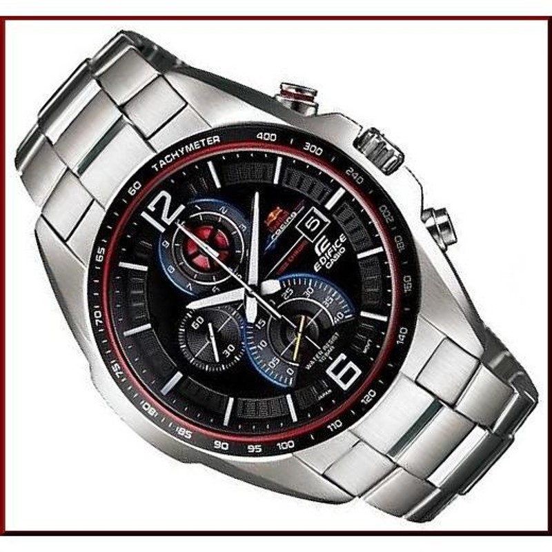 CASIO EDIFICE カシオ エディフィス レッドブル限定モデル クロノグラフ メンズ腕時計 ブラック文字盤 メタルベルト 海外モデル EFR- 528RB-1A | LINEブランドカタログ