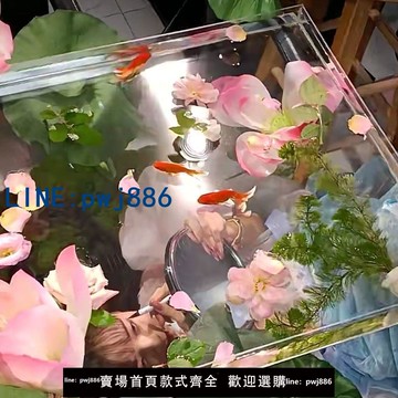 【台灣公司 可打統編】亞克力淺水盆透明高清裝水槽儲水防水盒水箱托盤淺水缸拍照攝影