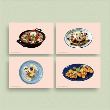 鬆餅明信片【任選3張優惠】-  always eat 總繪吃系列