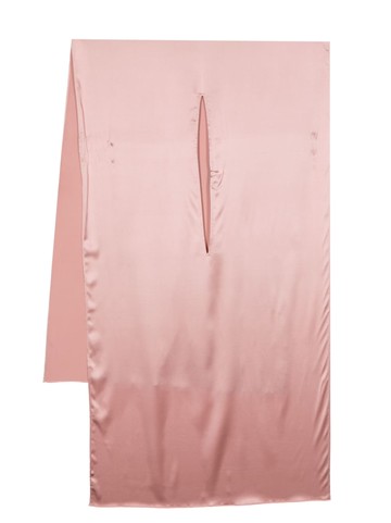 Gianluca Capannolo - cut-out detail silk-blend scarf - women - Silk/Spandex/Elastane - One Size - Pink