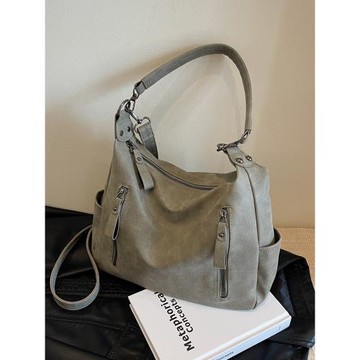 大容量包包女2024新款復古手提包上班通勤單肩包上課托特包斜挎包