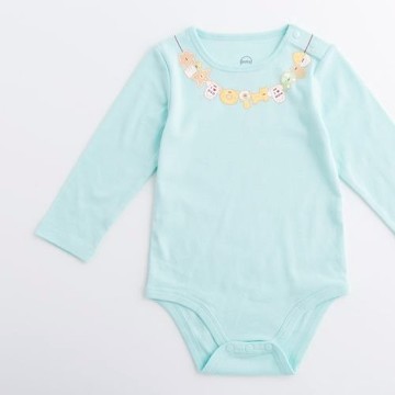 收涎收乾乾包屁衣-湖水藍