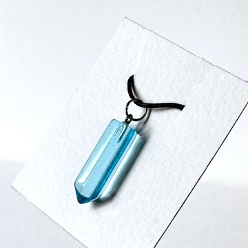 【琉璃水晶】藍琉璃|白水晶|粉晶|迷你六角柱項鏈 消磁淨化愛情桃