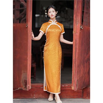 唐璽春夏年輕款長款旗袍2026年新款中國風絲綢復古氣質顯瘦連衣裙