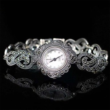 2022年時尚泰國經典S925銀手表歐美潮流石英機芯復古經典女款手鏈