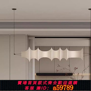 【廠家直銷 可打統編】北歐布藝竹節吊燈樣板房榻榻米創意長形個性竹子燈定制長燈籠餐吊