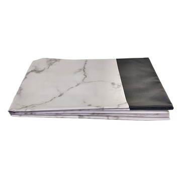 北歐風時尚皮革桌巾  大理石紋 灰色 + 黑色  140 x 140cm  1個