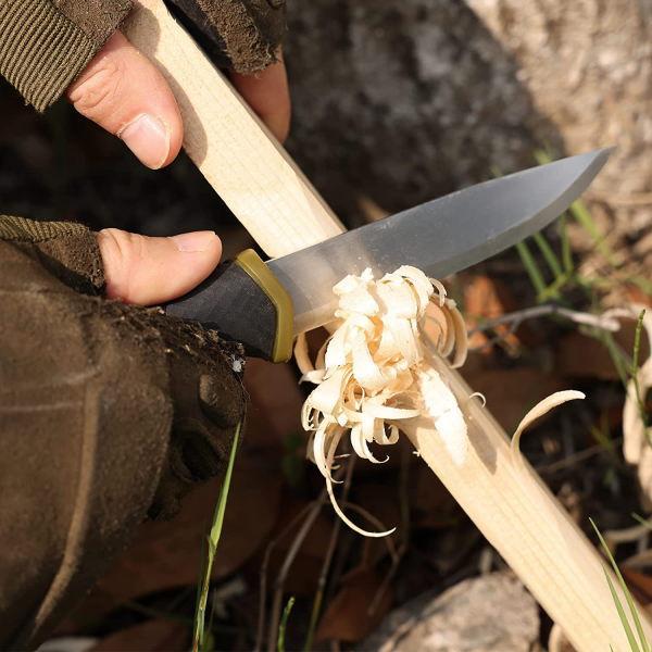 SWISS TECH シースナイフ サバイバルナイフ KNIFE 天然ウッドハンドル アウトドア 登山 キャンプ 狩猟 バーベキュー