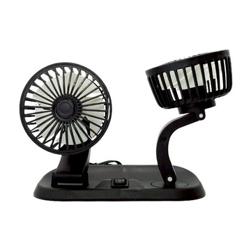 雙頭180度兩段式USB車用電扇