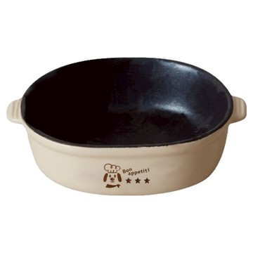 DoggyMan 多格漫 三等星不粘餐碗 犬用 M  米白  1個