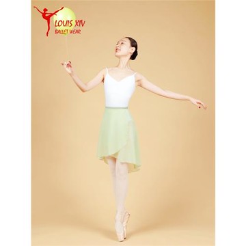 LOUIS XIV路易十四芭蕾長裙練功排練裙松緊系帶一片紗裙 莫蘭迪色