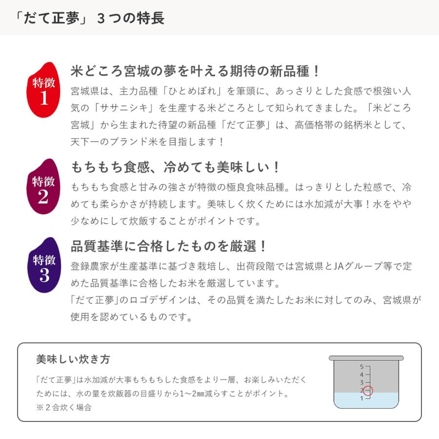 だて正夢 10kg(5kg×2袋) 宮城県産 令和5年産