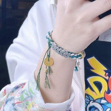 9425名老客回籠✨ 五帝錢手繩 手工編織手鍊 藏青色 男女款 民族風 開運錢幣 送禮 設計款
