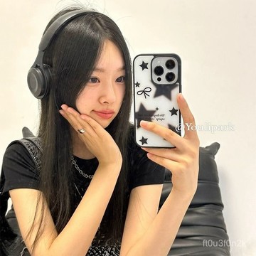 辣妹手機殼.ins少女星星蝴蝶結蘋果17/16/15promax手機殻iPhone13/14/12手機殻11