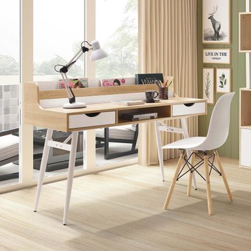 Boden-納伊4尺書桌/工作桌(白色腳座)