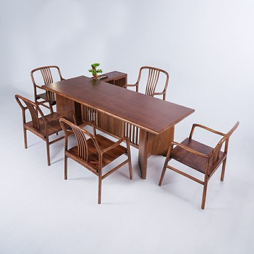 公司貨 開票 新中式住宅家具現代原木茶桌辦公室泡茶臺組合大板實木茶桌茶水櫃 SFY AL9/20 快速出貨