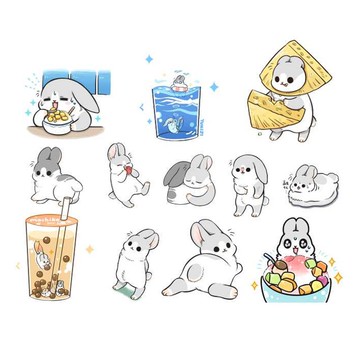 ㄇㄚ幾防水貼紙包(鳳梨)