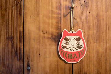 木質明信片-達摩福入