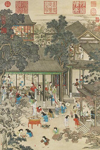 百耘圖 - 清 姚文瀚 歲朝歡慶圖 拼圖1000片 HPN01000-006