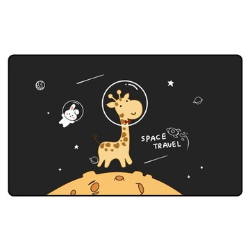 Kyhome 卡通磁吸式汽車遮陽簾/遮光簾/防紫外線隔熱窗簾/汽車後座側窗防曬窗簾 後排  太空鹿  1個  78 x 50cm