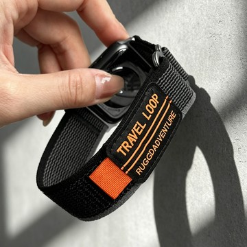 高品質 尼龍回環錶帶 不鏽鋼錶帶 適用 Apple Watch ultra 12 11 10 9 8 6 7 46 49
