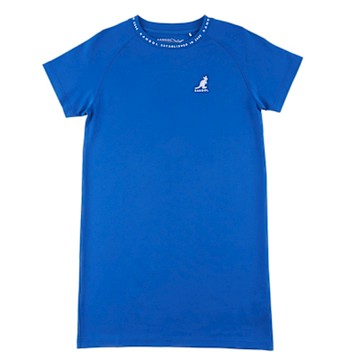 KANGOL 女 經典休閒洋裝 藍色-6322158082