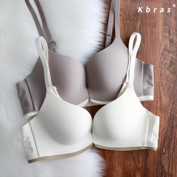 Kbras超柔軟QC前扣小胸顯大聚攏上薄下厚無鋼圈文胸平胸內衣上托