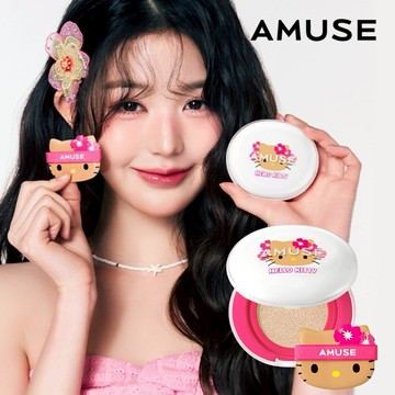 【AMUSE】HELLO KITTY 聯名陶瓷美肌氣墊粉餅 夏威夷烤焦 HELLO KITTY